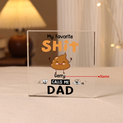 1 Name - Personalised Monster and Shit Style Custom Name Acrylic Ornament Father's Day Gift for Dad