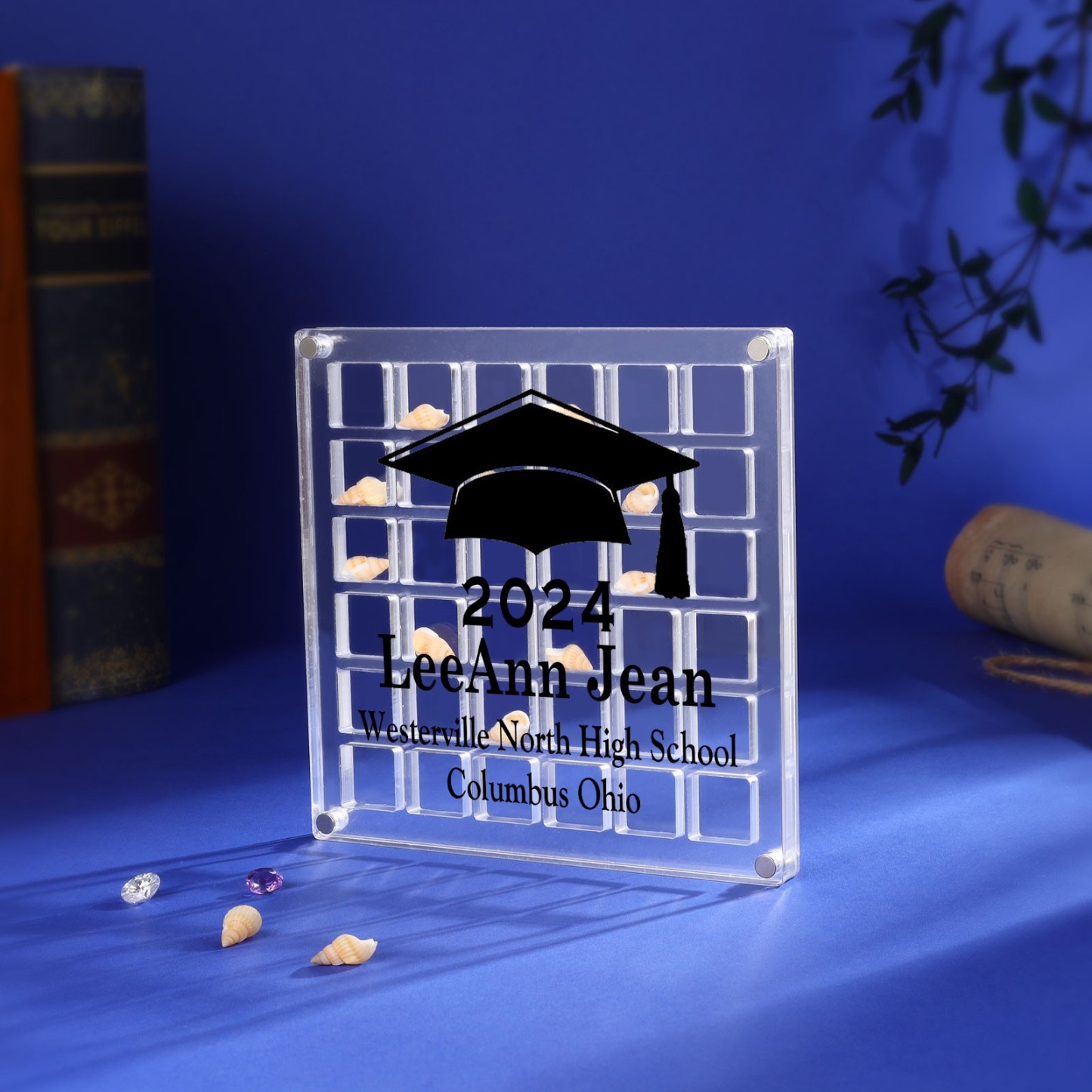Personalised Acrylic Graduation Gift, Customized Name, Text and Date Acrylic Ornament Gift For Her/Him