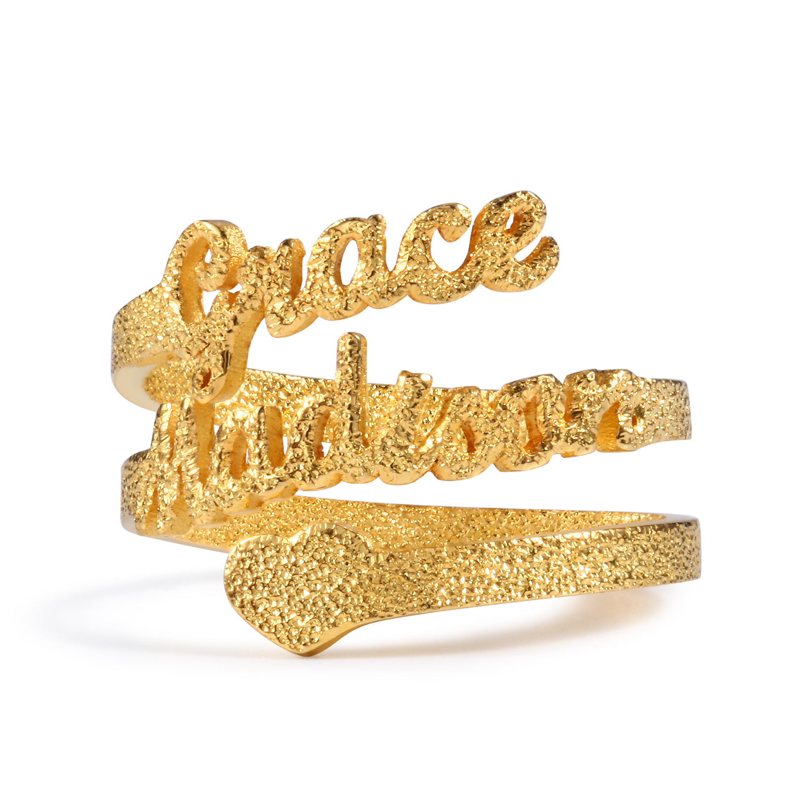Personalised Family Name Ring Custom 2 Names Gifts For Women | Jessemade