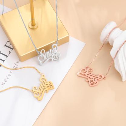Personalised Necklace Custom 1 Name Necklace Gift For Women