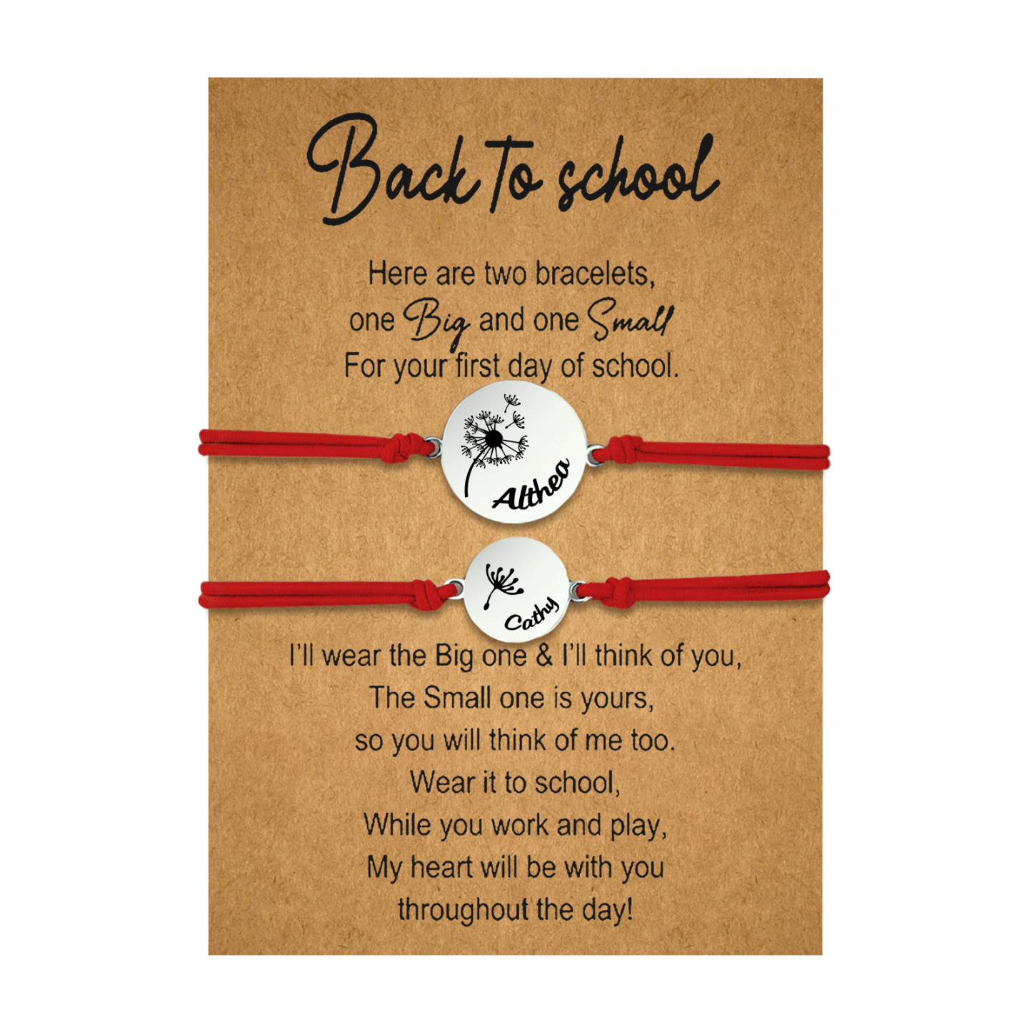 2 PCS Dandelion Pattern Elastic Stainless Steel Bracelet, A Back-To-School Gift For Daughter