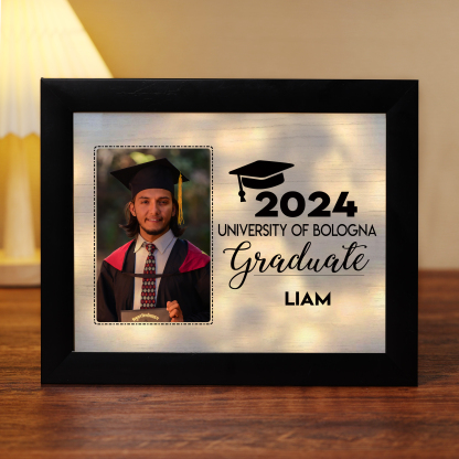 2024 Graduation Gift - Personalised Name and Photo Frame Night Light LED Night Light Gift for Her/Him