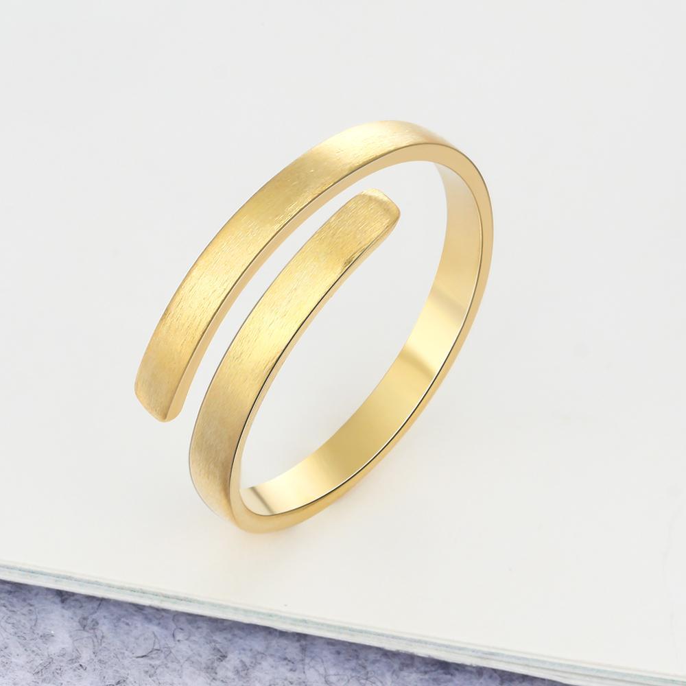 Personalised Name Rings Engraved 2 Names Adjustable Ring Gift for Her