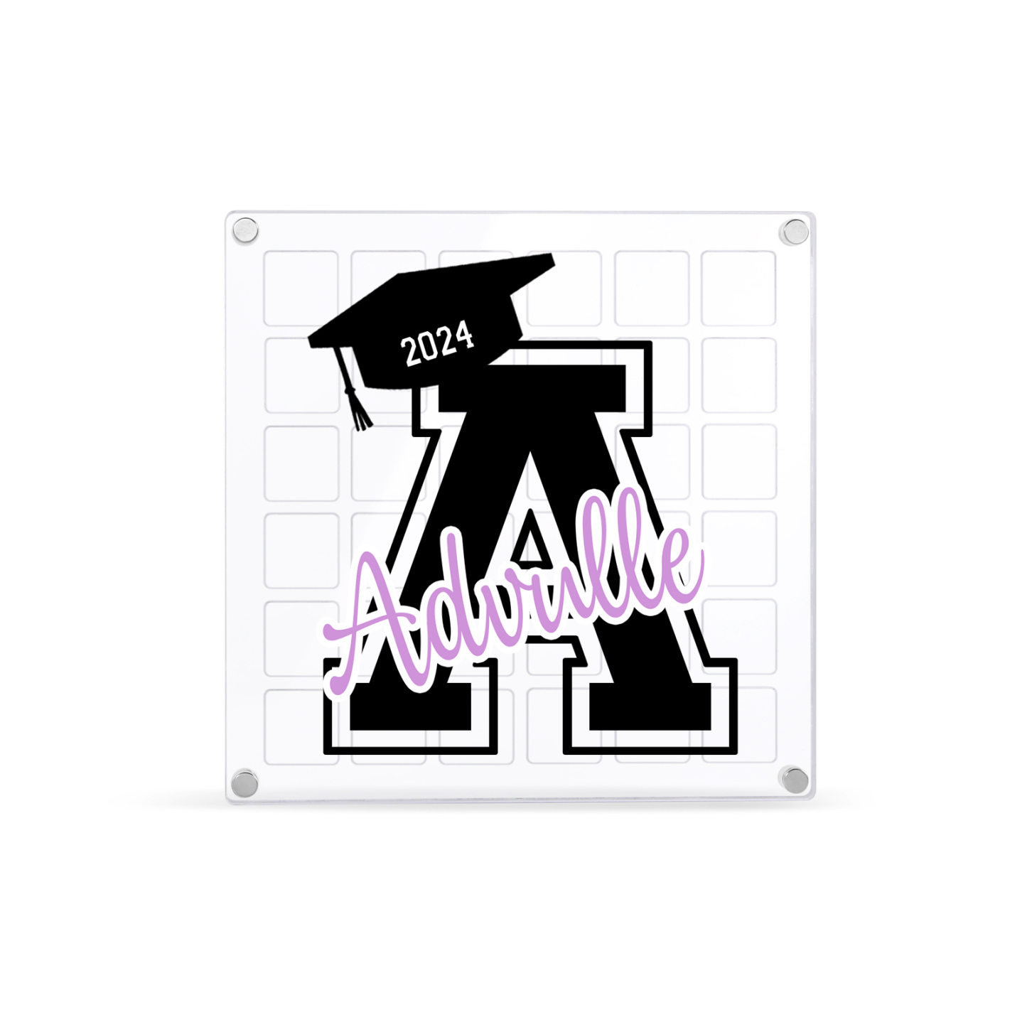 Personalised Acrylic Graduation Gift, Customized Letter、Date and Text Acrylic Ornament Gift For Her/Him