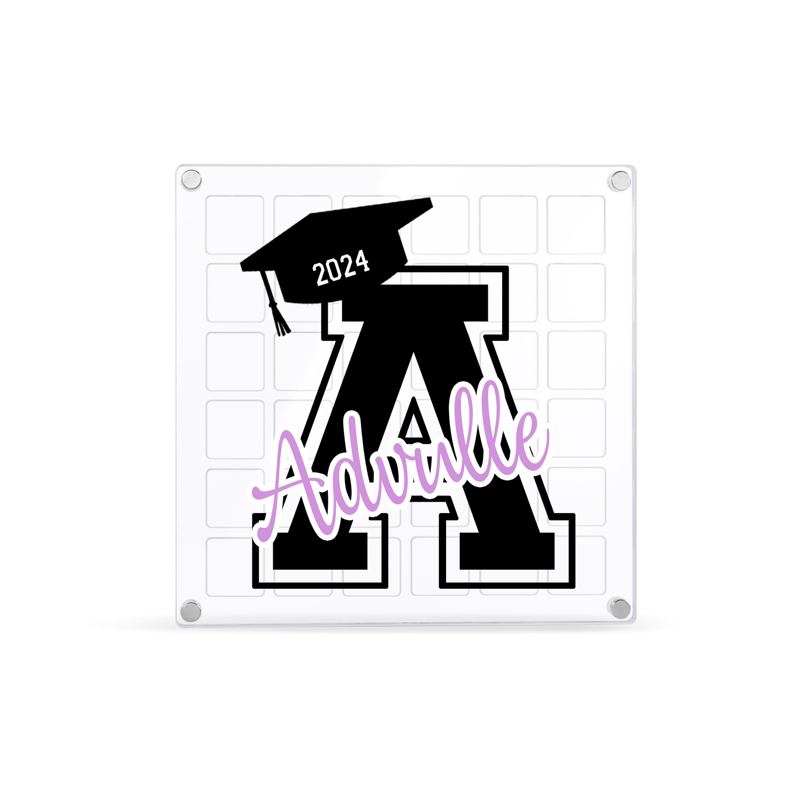 Personalised Acrylic Graduation Gift, Customized Letter、Date and Text Acrylic Ornament Gift For Her/Him