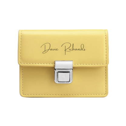 Custom Purse-Personalised Photo & Text PU Leather Ring Wallet Coin Purse Three Colors Available Gift for Her