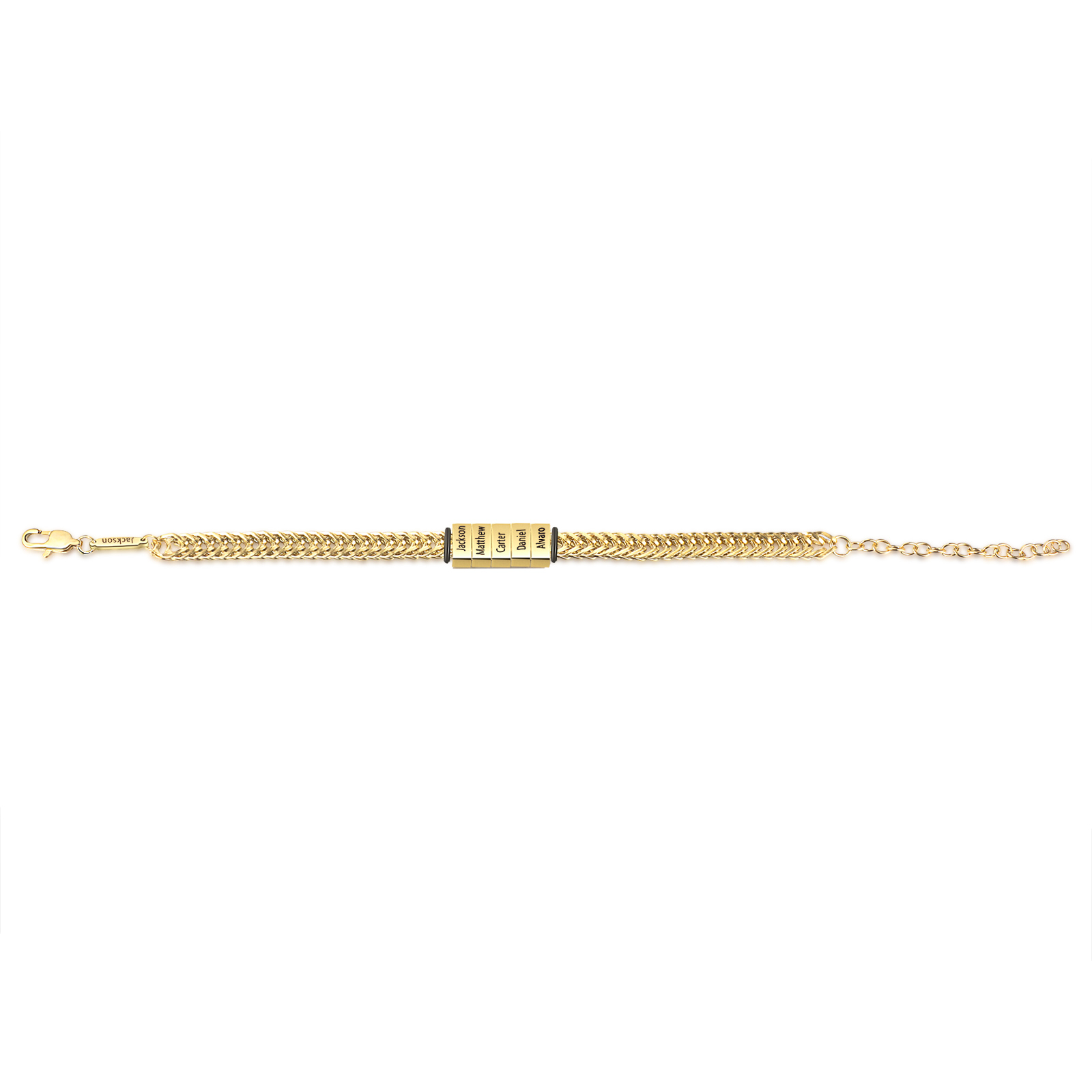 6 Names - Personalised Name Stainless Steel Men's Bracelet Great Gift for Him