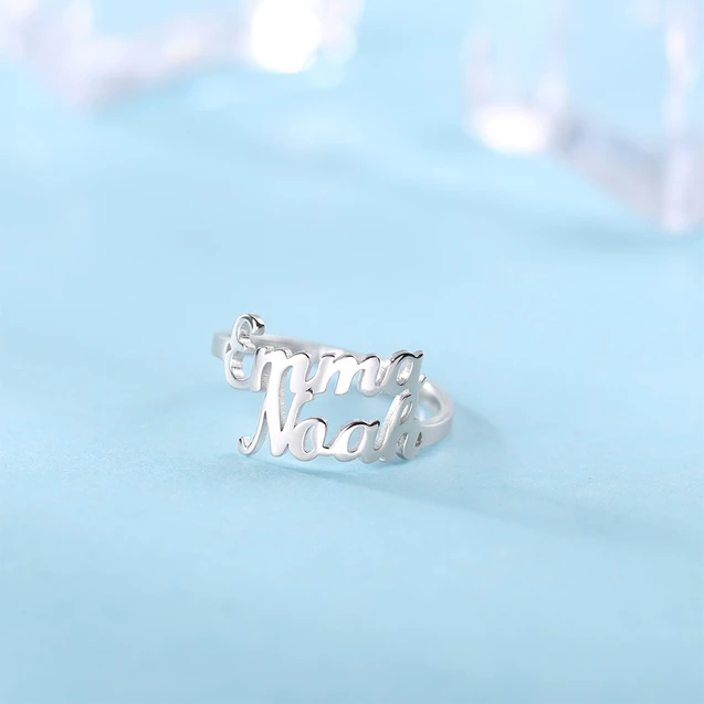 Personalized Name Ring Custom Rings with 2 Names Gifts for Mother Ring