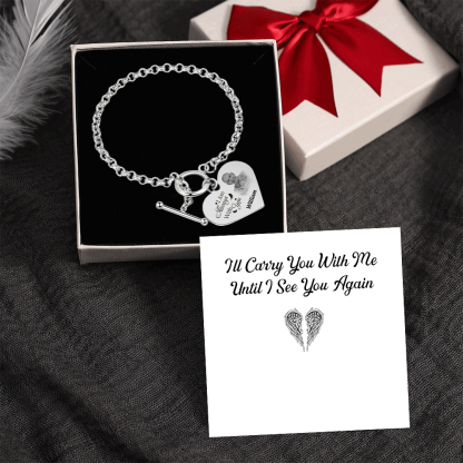 Personalised Memorial Bracelet Custom Photo & Name Bracelet Gifts | Jessemade-I Am Always With You