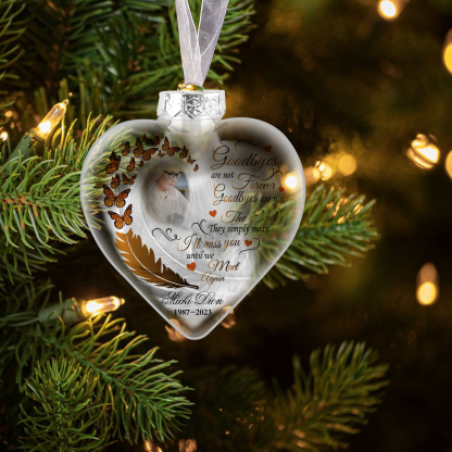 Custom Memorial Christmas Ornaments With Photo And Name To Commemorate Deceased Loved Ones Pendant