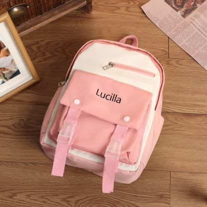 Personalised Name Cute School Bag Custom Nylon Polyester Backpack Back To School Gift for Kids