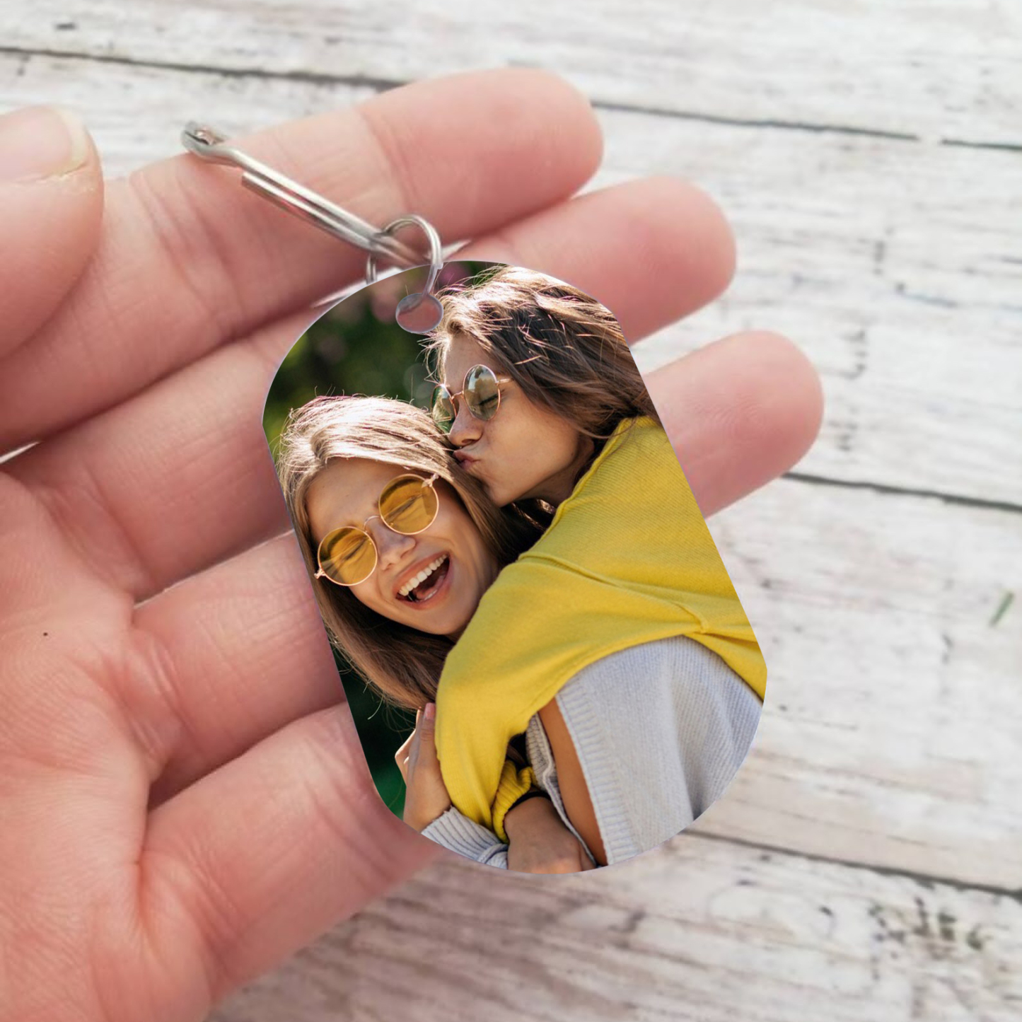 2 Names-Personalised Photo Sister Keyring Gift-Best Ever-Custom Special Keyring Gift For Sister