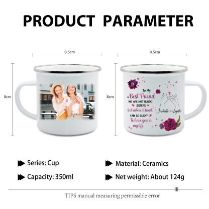 Personalised 2 Names And Photo Mug-Custom Set With Gift Box To My Best Friend Birthday Gift Ceramic Coffee Mug for Bestie