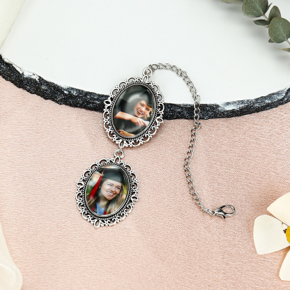 Personalised Custom 2 Photo Pendant, A Special Graduation Gift for Him