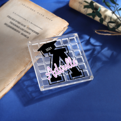 Personalised Acrylic Graduation Gift, Customized Letter、Date and Text Acrylic Ornament Gift For Her/Him