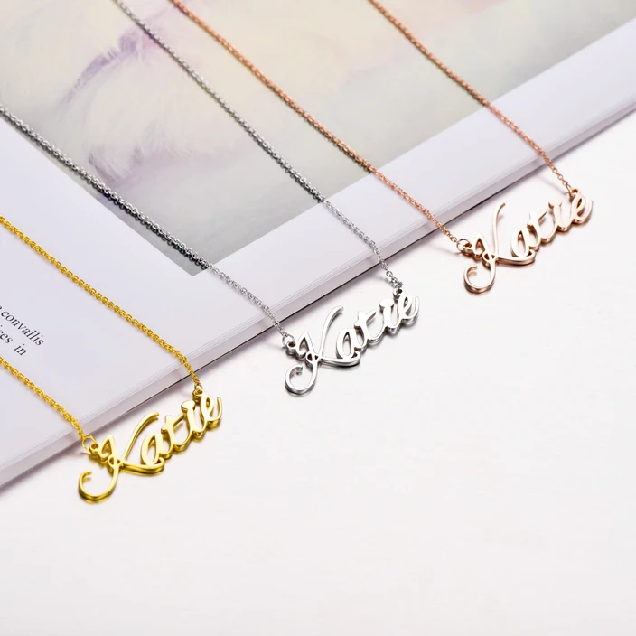 Personalised Necklace Custom 1 Name Necklace Gift For Women