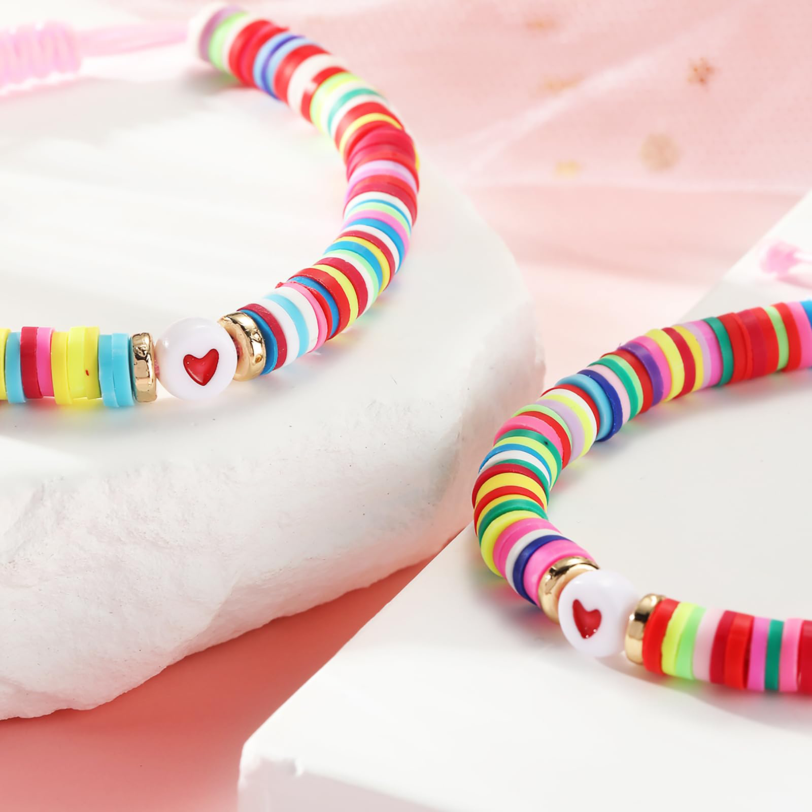 2 PCS Natural Stone Bracelets With Card Back To School Season Gift For Best Friend