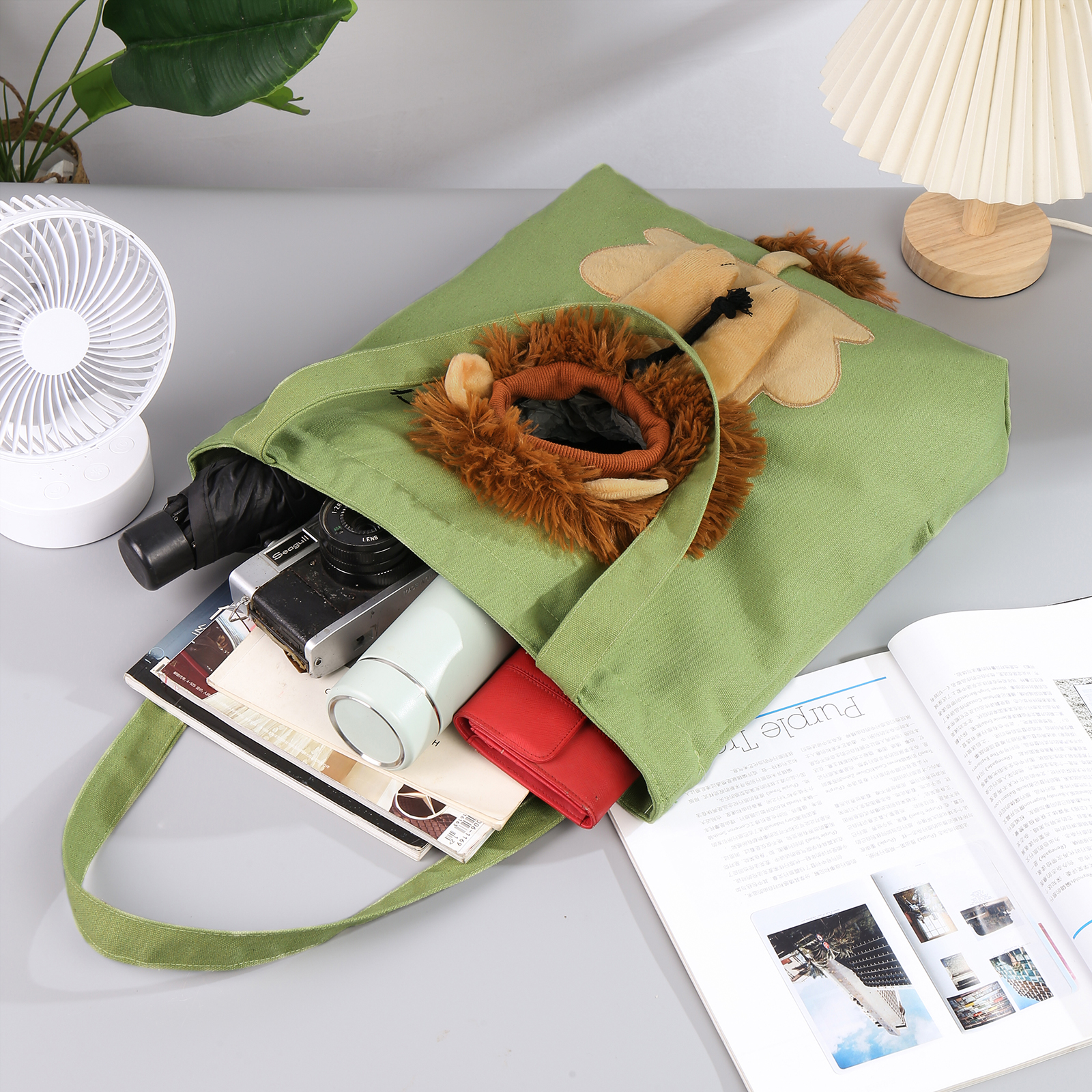 Personalised Name Cat Carrier Bag Cute Lion-Shaped Cat Carrying Bag Large Capacity Cat Canvas Tote Bag For Small Animals Dogs Cats