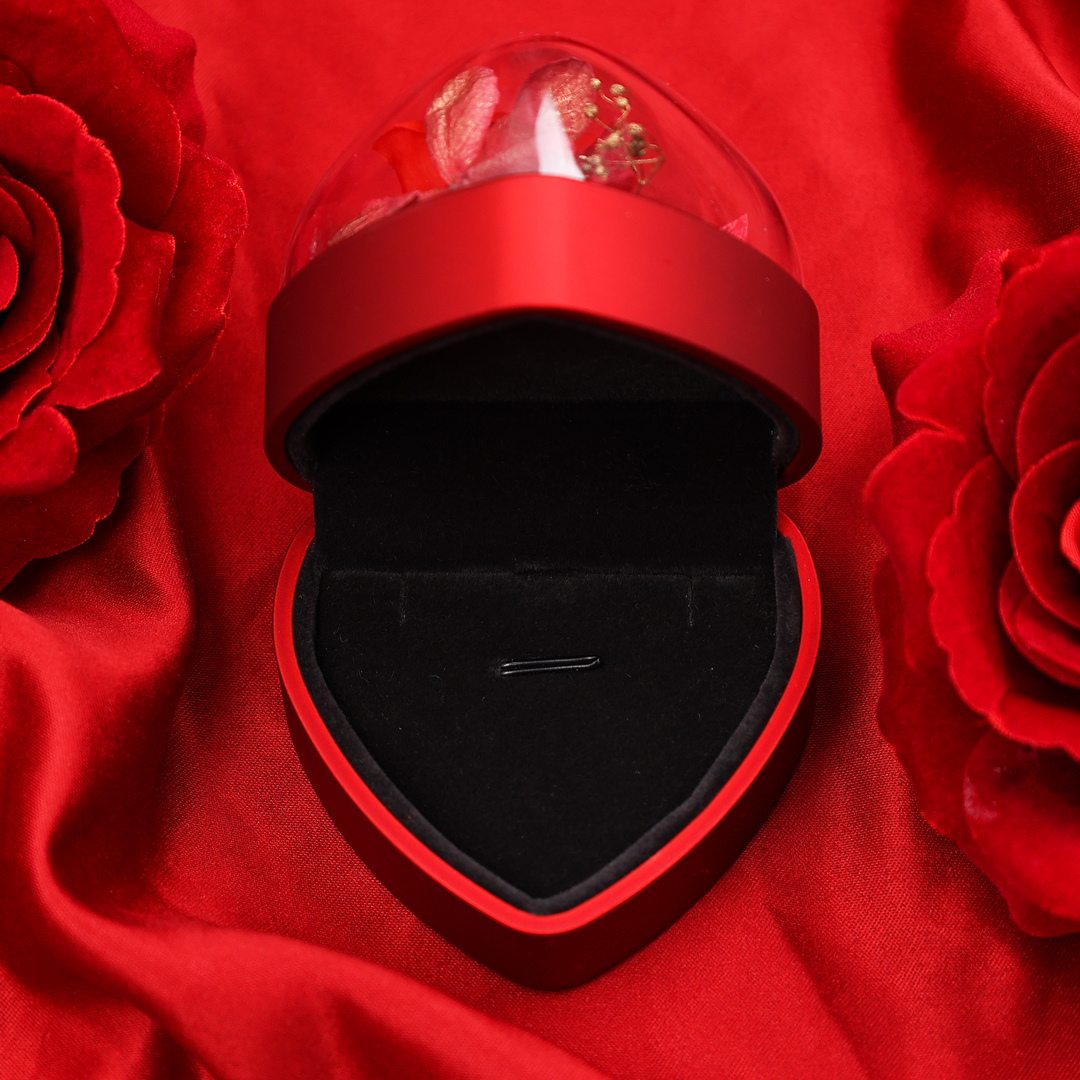 Eternal Rose Exquisite Jewelry Double Layer Storage Box Gift Box with Gift Package
