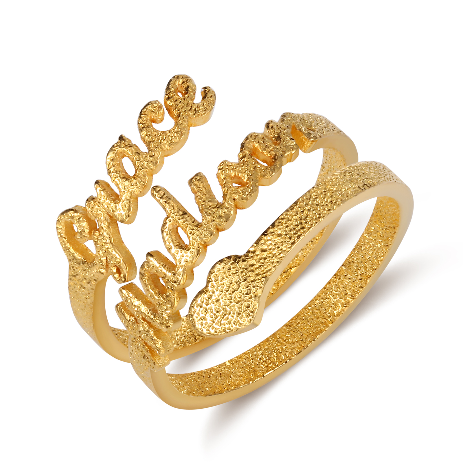 Personalised Family Name Ring Custom 2 Names Gifts For Women | Jessemade