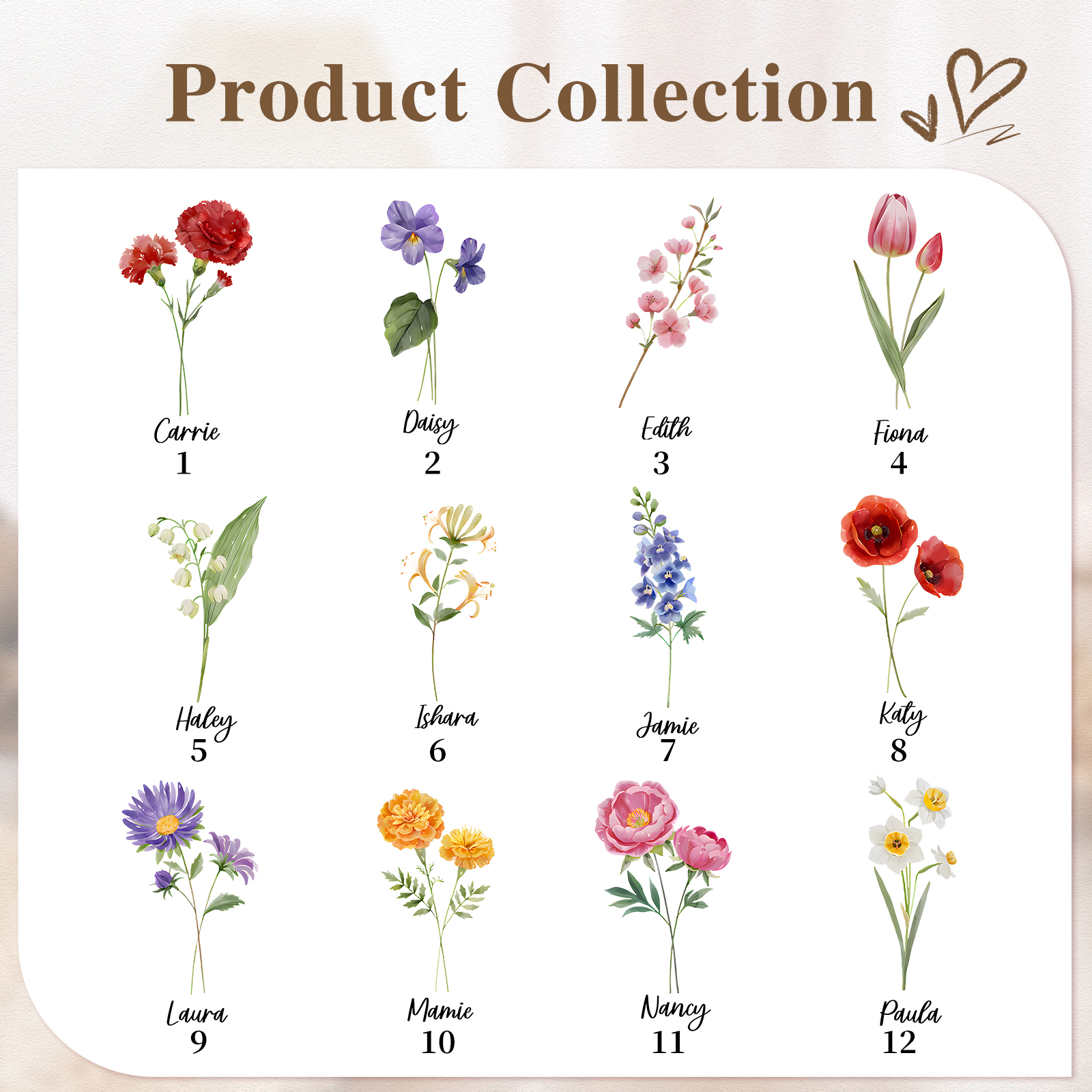 Personalised 3D Crochet Floral Shadow Box Frame