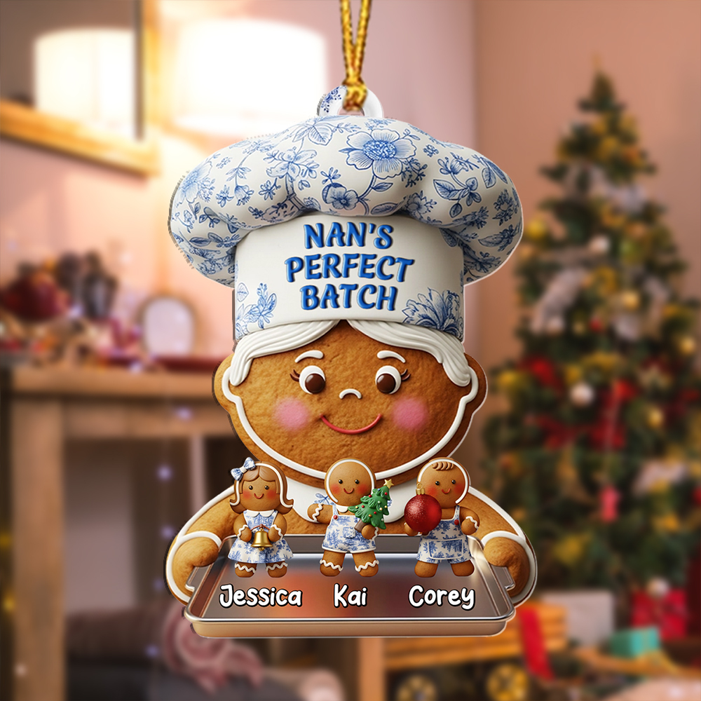 Personalised Nan Gingerbread Bauble