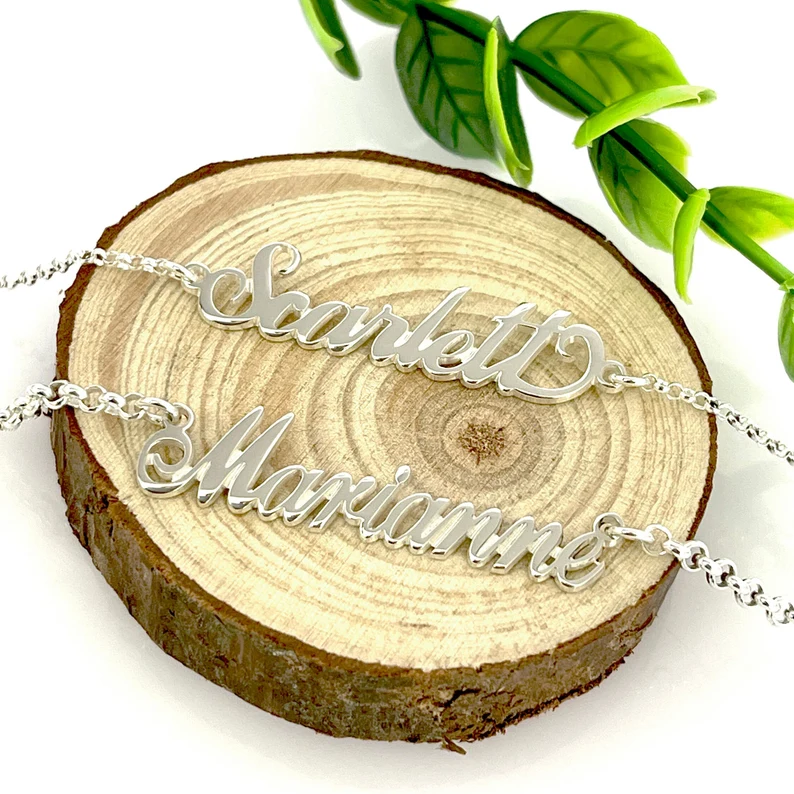 Adjustable Personalised Name Ankle Bracelet Custom 1 Name Anklet Gifts for Her