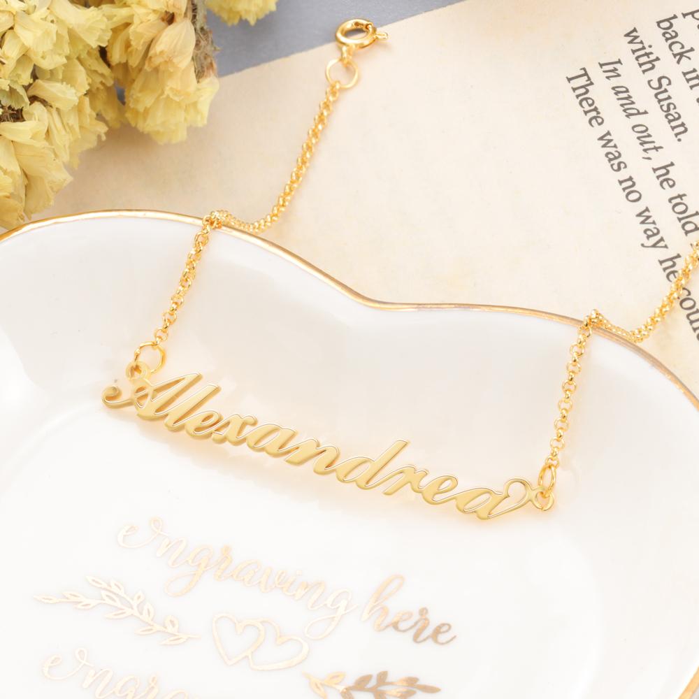 Personalised Bracelet Custom 1 Name Bracelet Gift For Women