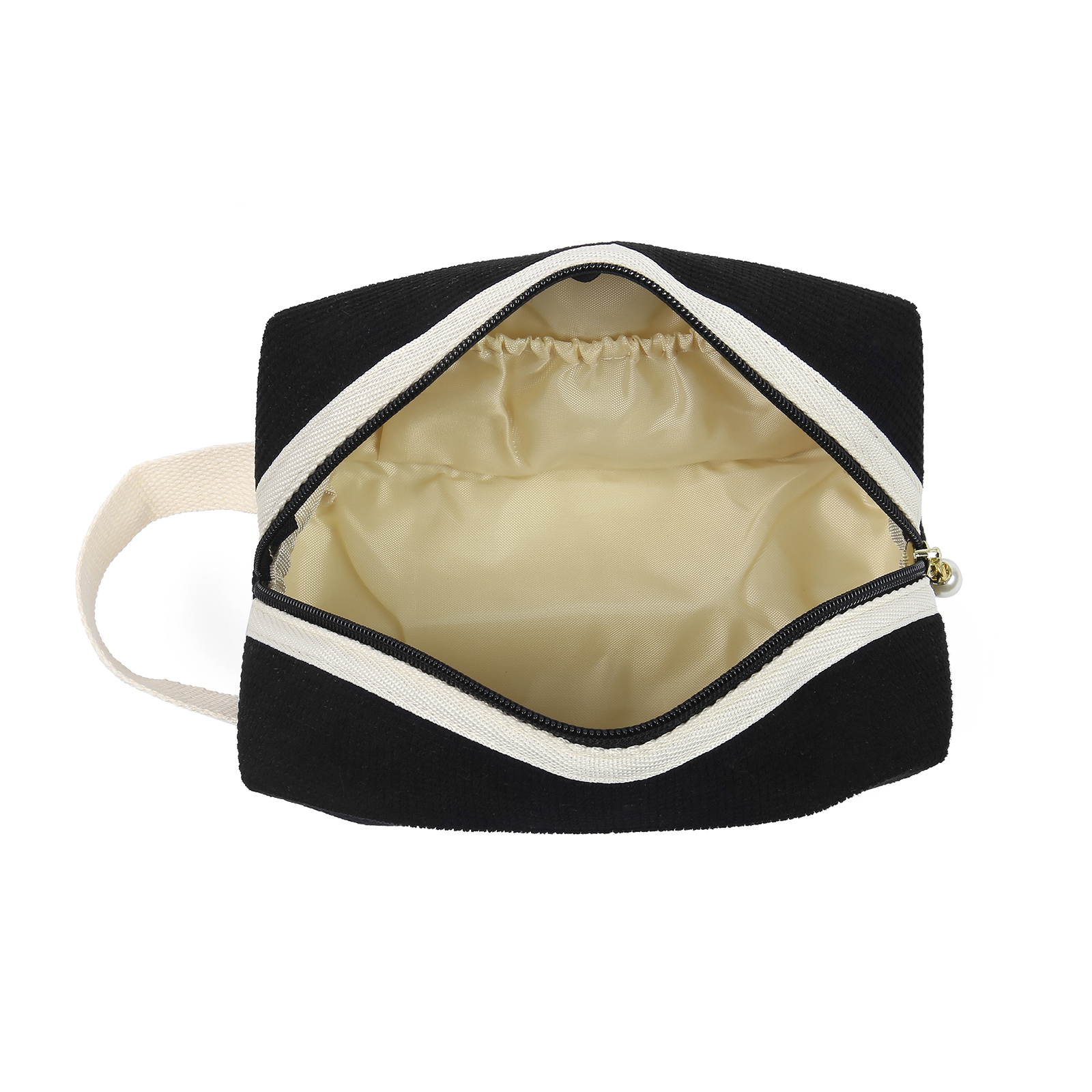 Personalized Name And Birthflower Cosmetic Bag, Travel Cosmetic Bag Women'S Customized Gift