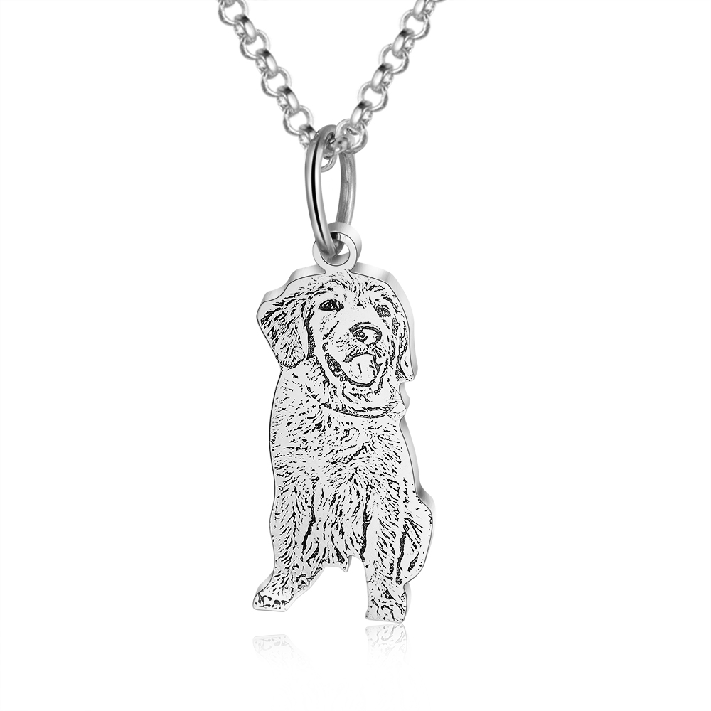 Personalised Pet Gift Custom 1 Pet Photo Necklace Gifts For Her