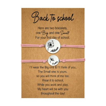 2 PCS Dandelion Pattern Elastic Stainless Steel Bracelet, A Back-To-School Gift For Daughter