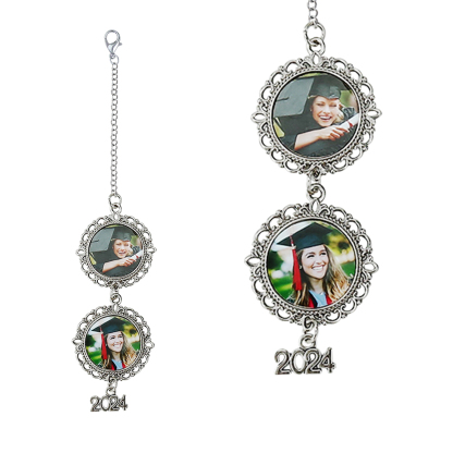 2024 Graduation Gifts - Personalised 2 Photo Pendant Graduation Gift for Him/Her