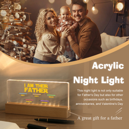 5 Names-Personalised Star Wars Logo Table Lamp-I am their dad-Father's Day Gift For Dad