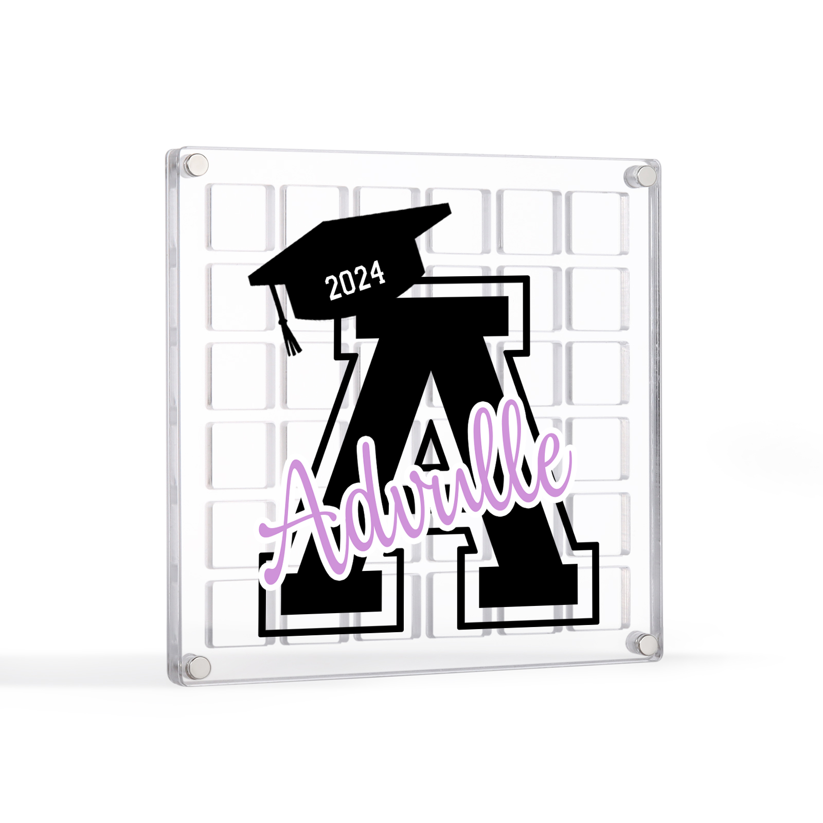 Personalised Acrylic Graduation Gift, Customized Letter、Date and Text Acrylic Ornament Gift For Her/Him