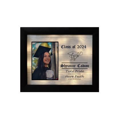 2024 Graduation Gift - Personalised Year & Photo & Name Frame Night Light LED Night Light Gift for Her/Him