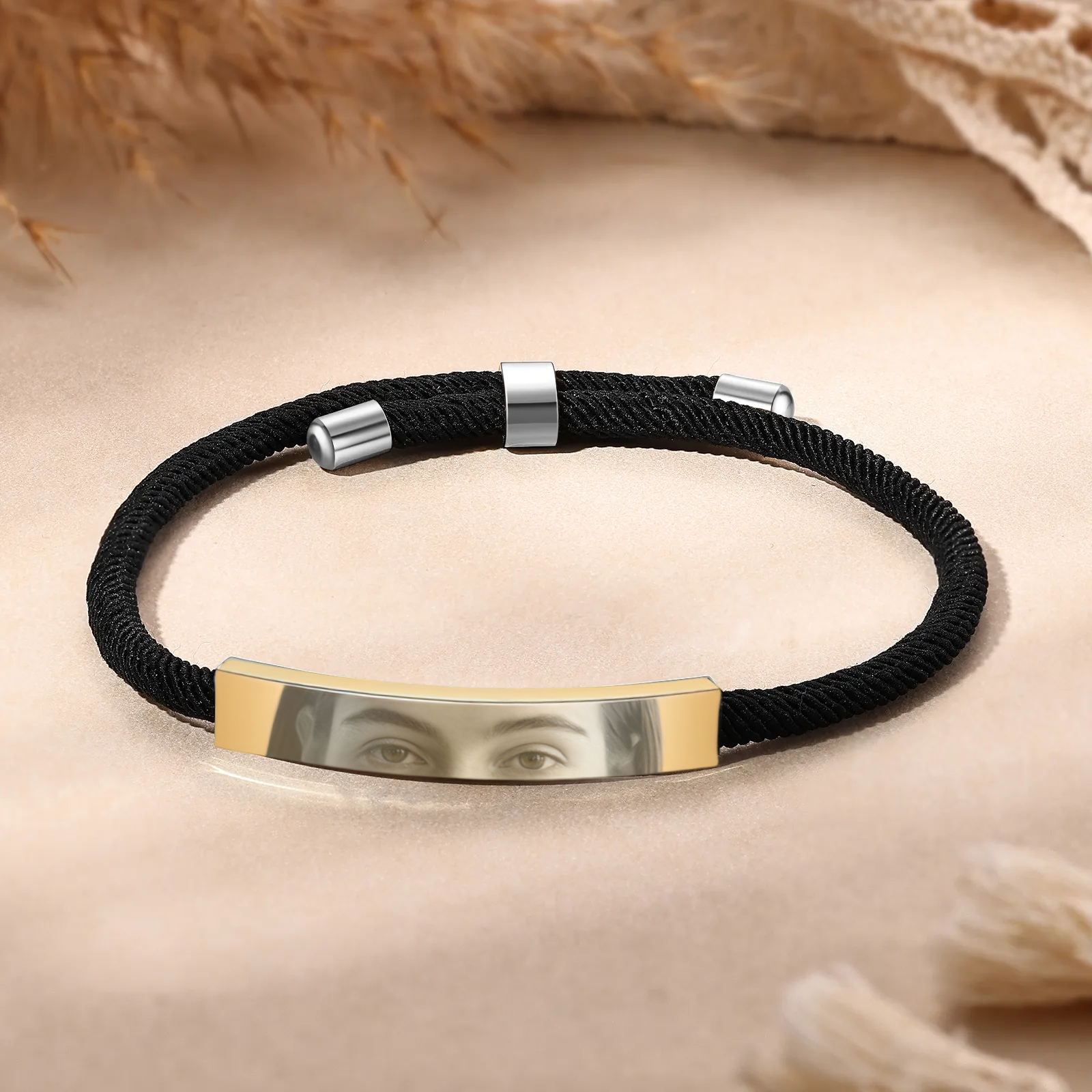 Personalised Eye Photo Bracelet Adjustable Rope Braided Bracelet For Men & Women - Valentine's Gift For Him/Her | Jessemade