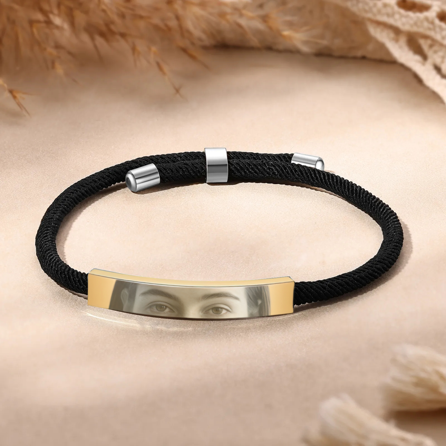 Personalised Eye Photo Bracelet Adjustable Rope Braided Bracelet For Men & Women - Valentine's Gift For Him/Her | Jessemade