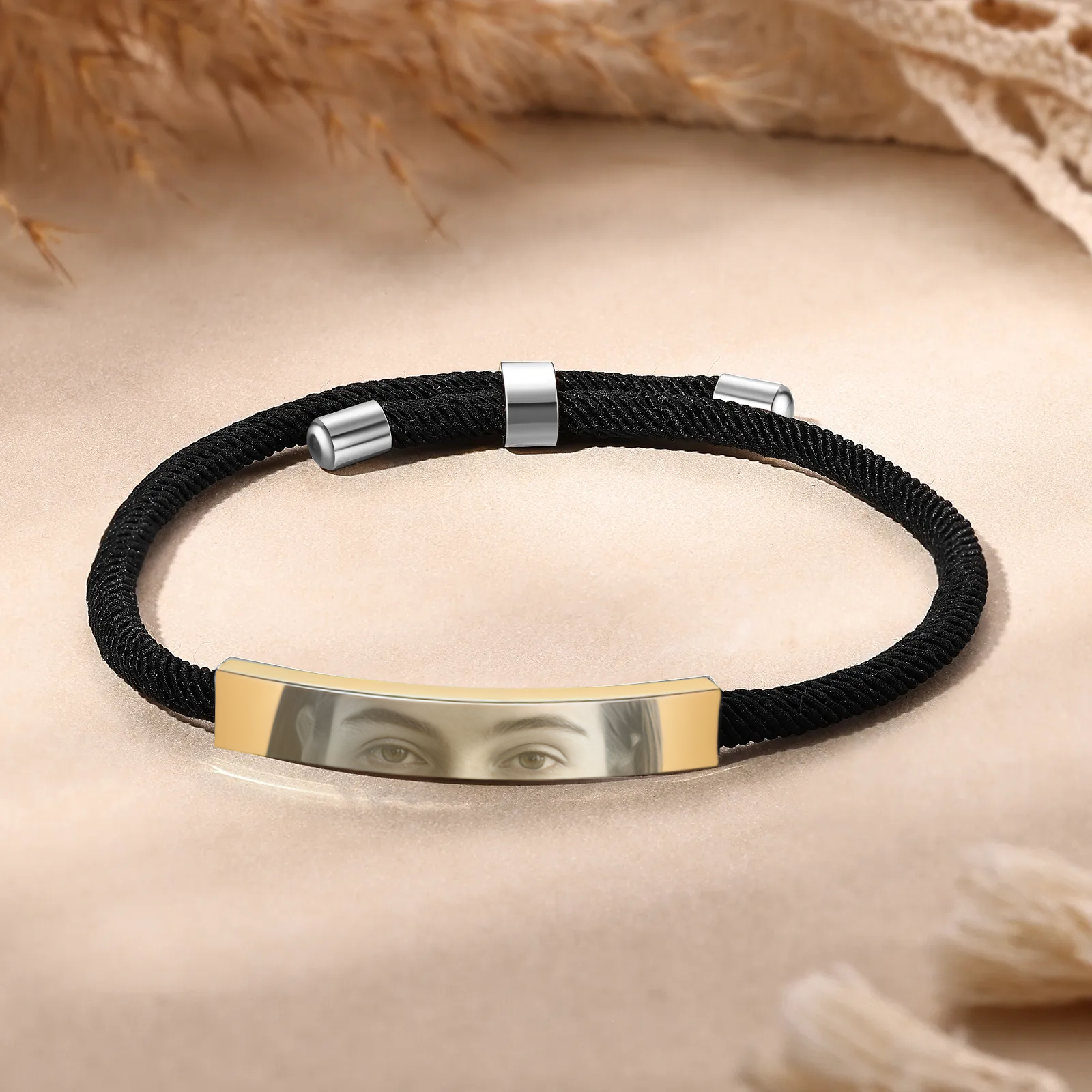 Personalised Eye Photo Bracelet Adjustable Rope Braided Bracelet For Men & Women - Valentine's Gift For Him/Her | Jessemade