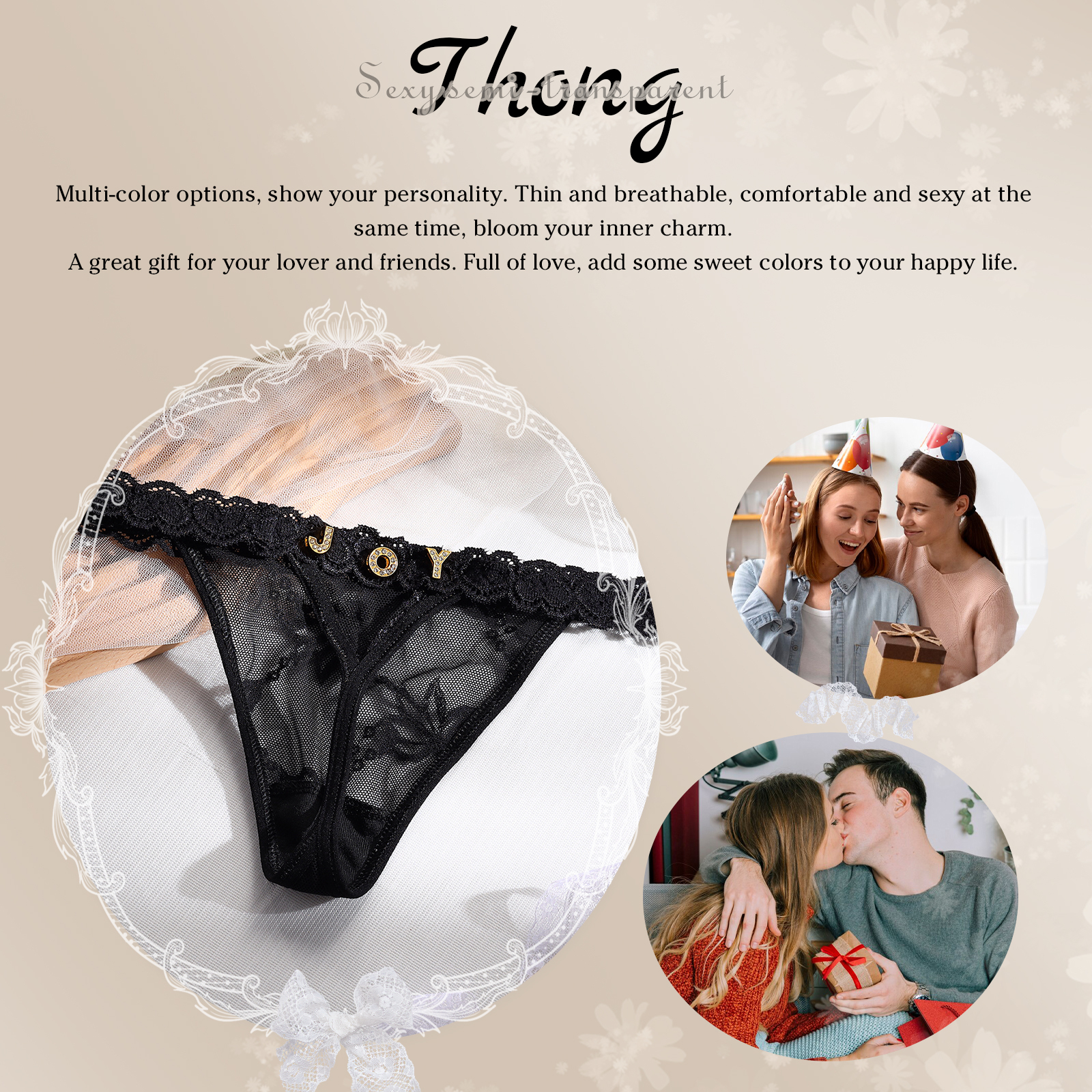 Personalized Women's Sexy Panties, Custom Personalized Panties For Your Women, Couple Gifts