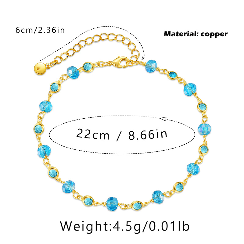 Blue Crystal Necklace Sparkly Necklace Gift For Her | Jeesmade