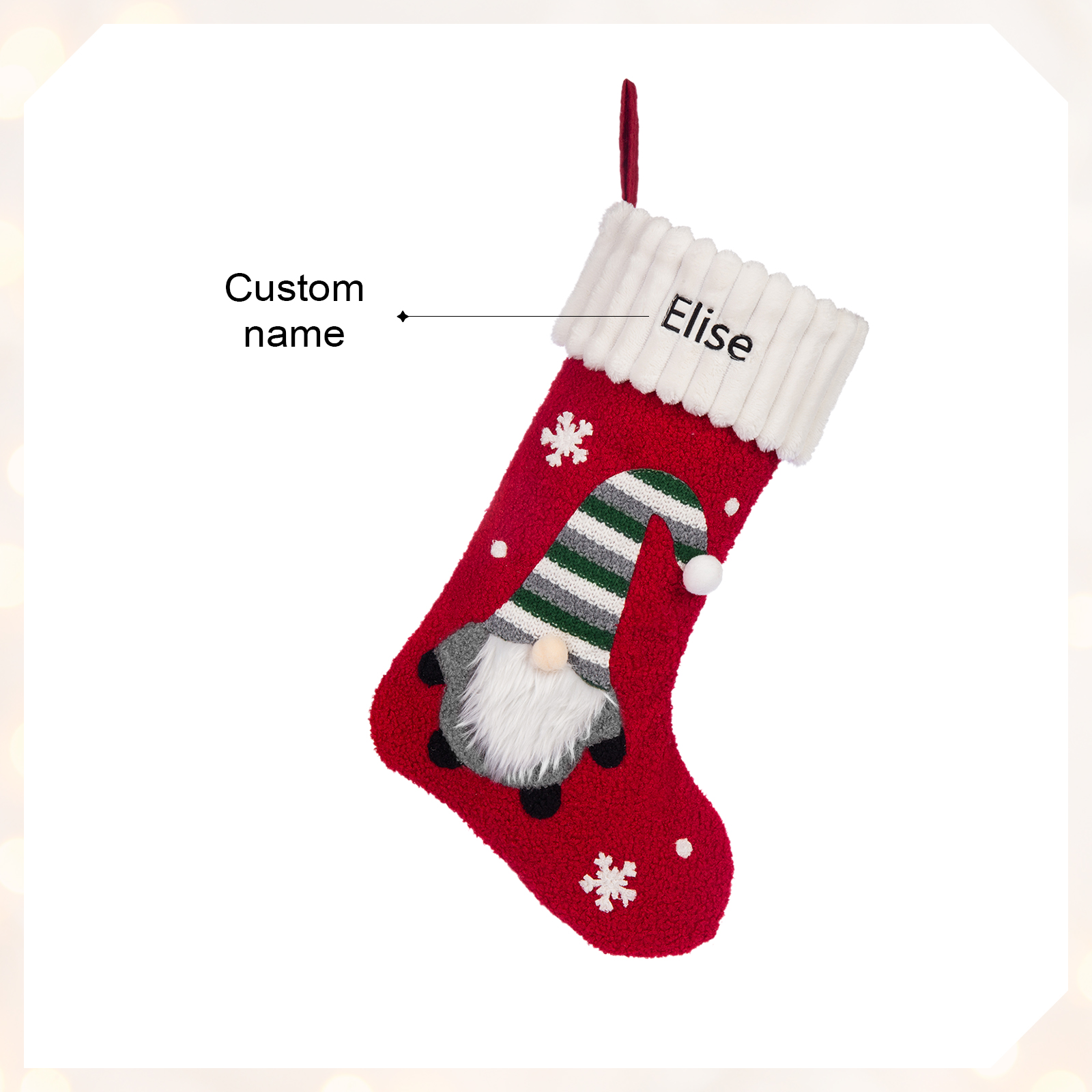 Personalised Christmas Stocking and Mug Gift Set for Kids Customized Name & Letter Gift for Kids | Jessemade