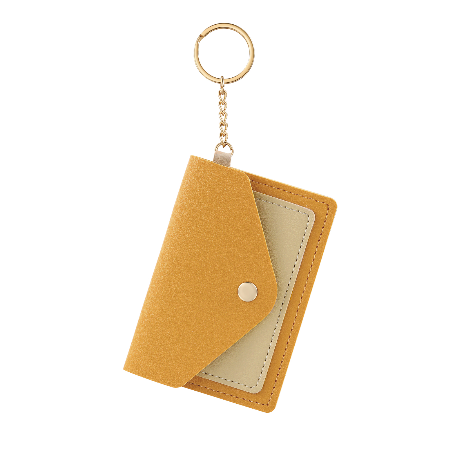 Personalised PU Leather Card Holder with Keychain – Stylish & Practical Gift