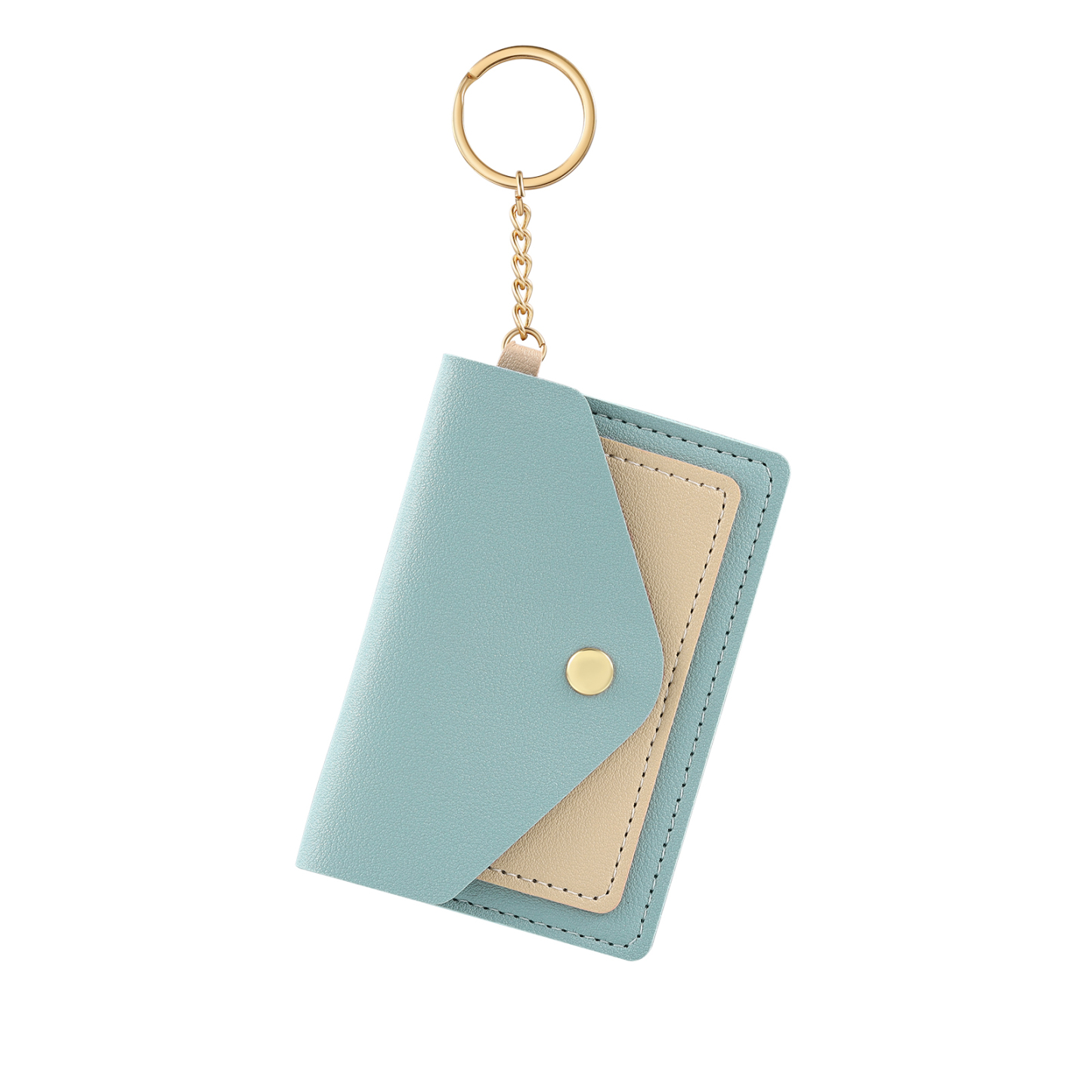 Personalised PU Leather Card Holder with Keychain – Stylish & Practical Gift