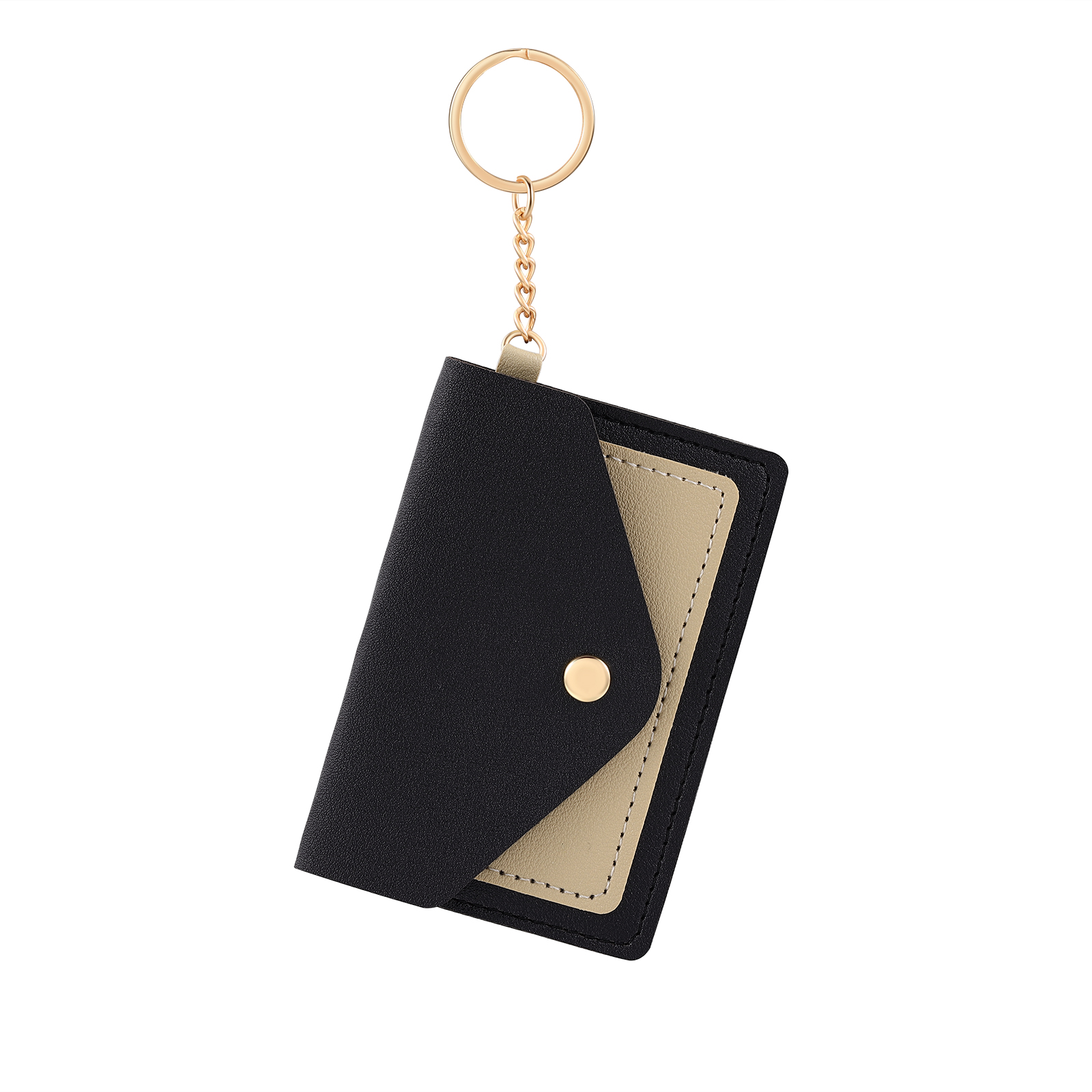 Personalised PU Leather Card Holder with Keychain – Stylish & Practical Gift