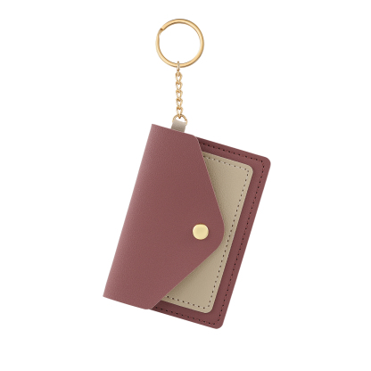Personalised PU Leather Card Holder with Keychain – Stylish & Practica