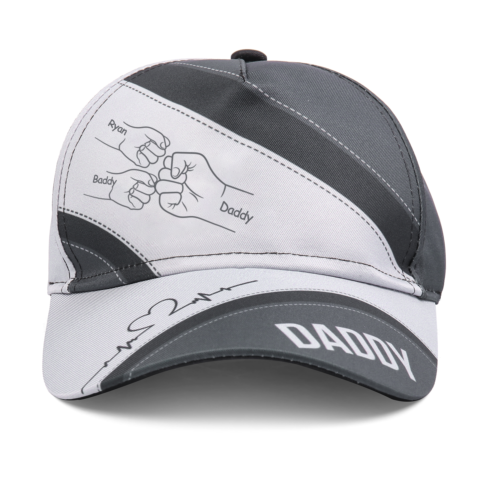 Personalised Daddy Baseball Cap – Custom Name Gift for Dad – Unique Father’s Day Dad Hat from Kids | Jessemade