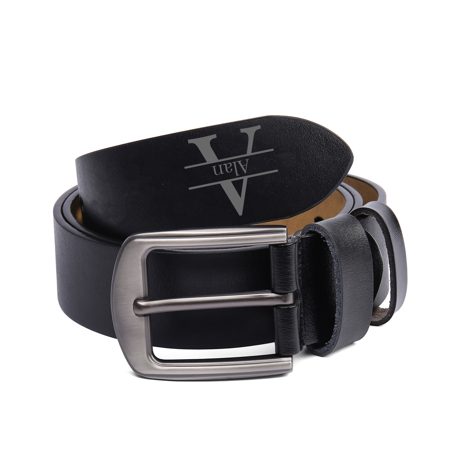 Personalised 2 Names & 1 Letter Leather Adjustable Belt – A Thoughtful Gift  for Dad/Granddad | Jessemade