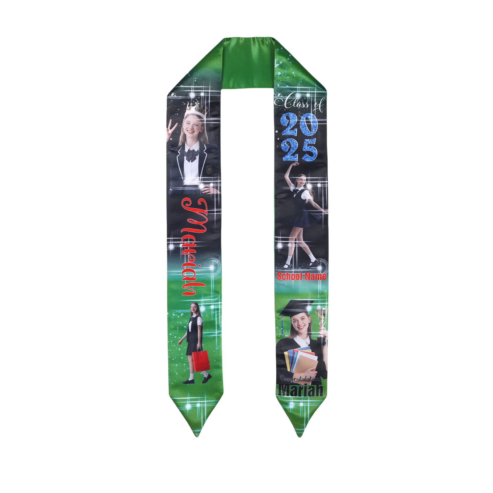 Personalised Graduation Photo Ribbon with Name, Year & Text | Jessemade