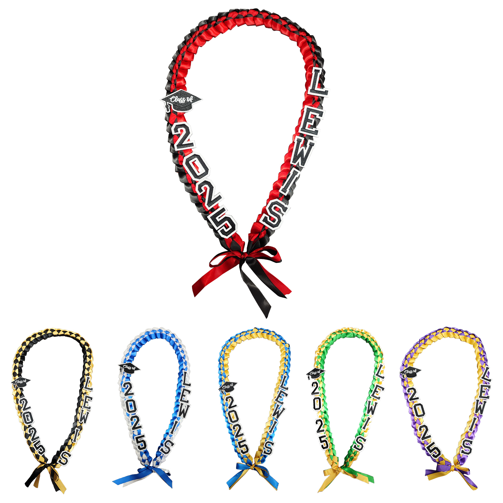 Personalised Graduation Gift Belt – Custom Name & Year Ribbon Lei for Students | Jessemade