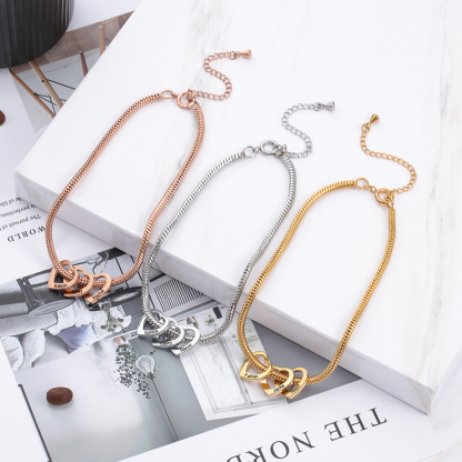 Personalised 2-5 Names Adjustable Anklet For Women